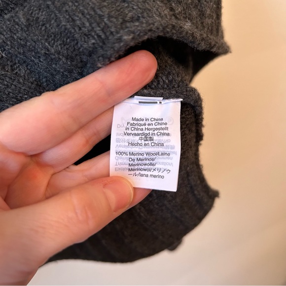 Madewell Starry Night Charcoal Grey Merino Wool Pullover Sweater Small - Picture 8 of 11